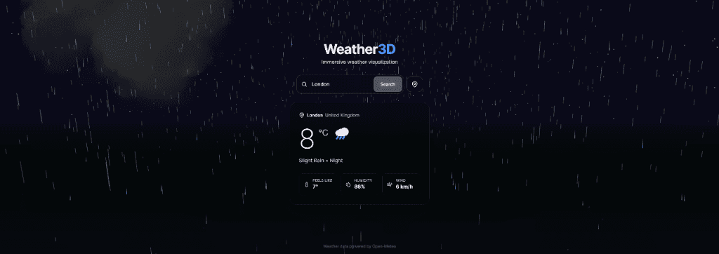 3D Weather App