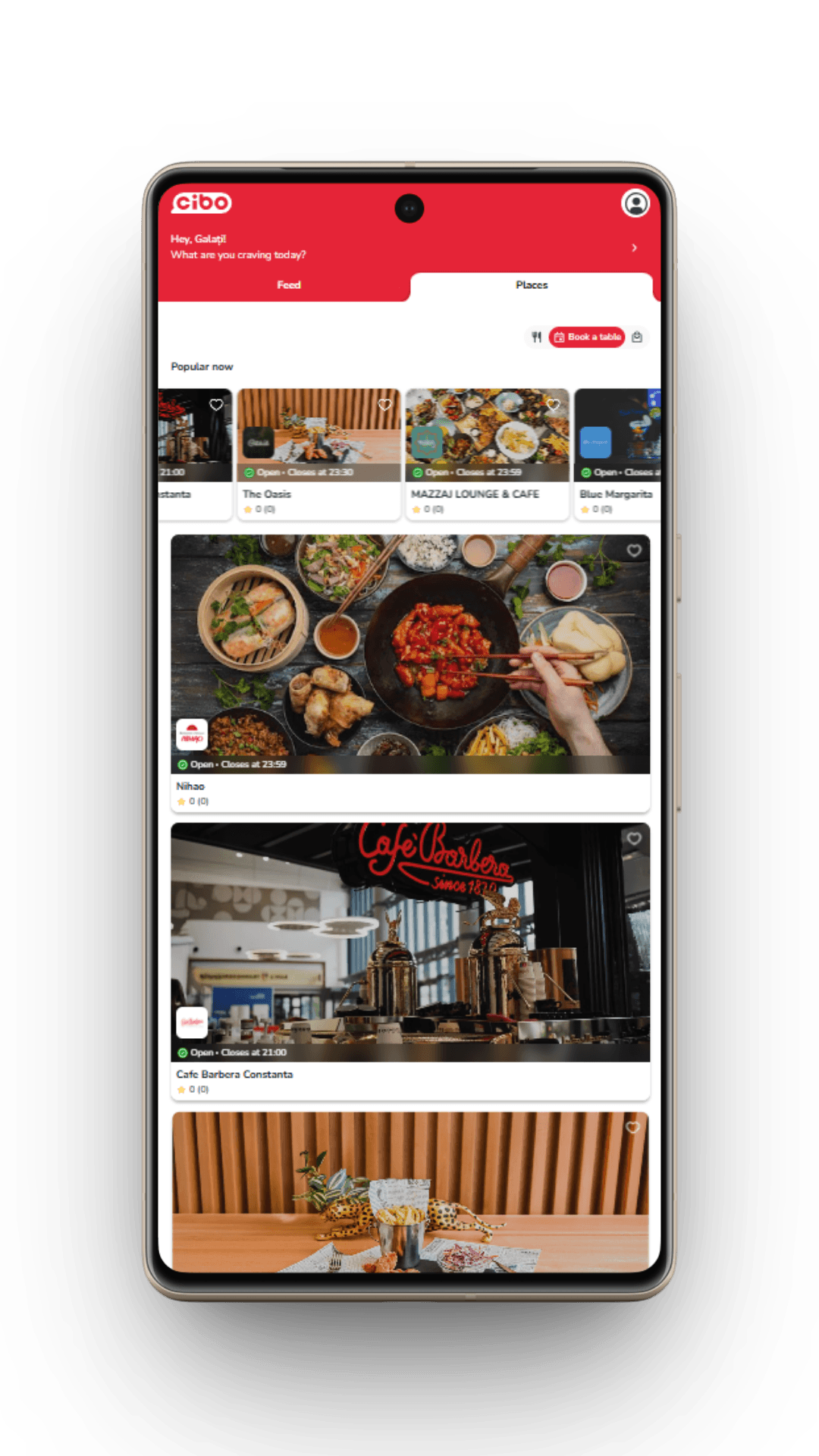 Cibo Listings Interface